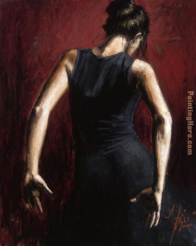 El Baile del Flamenco en Rojo II painting - Fabian Perez El Baile del Flamenco en Rojo II art painting